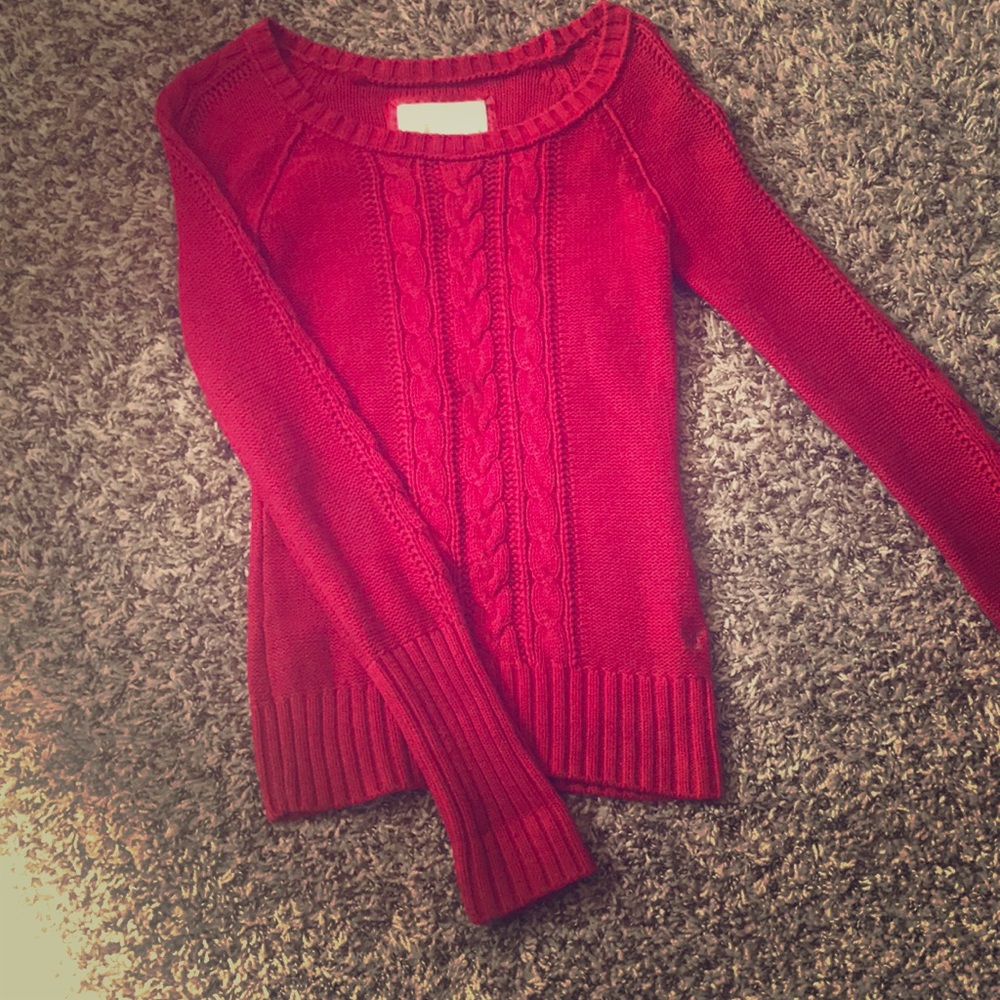 American Eagle red sweater